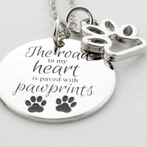 (i3) Paved with Paw prints Necklace 🐾 - Picture 2 of 4
